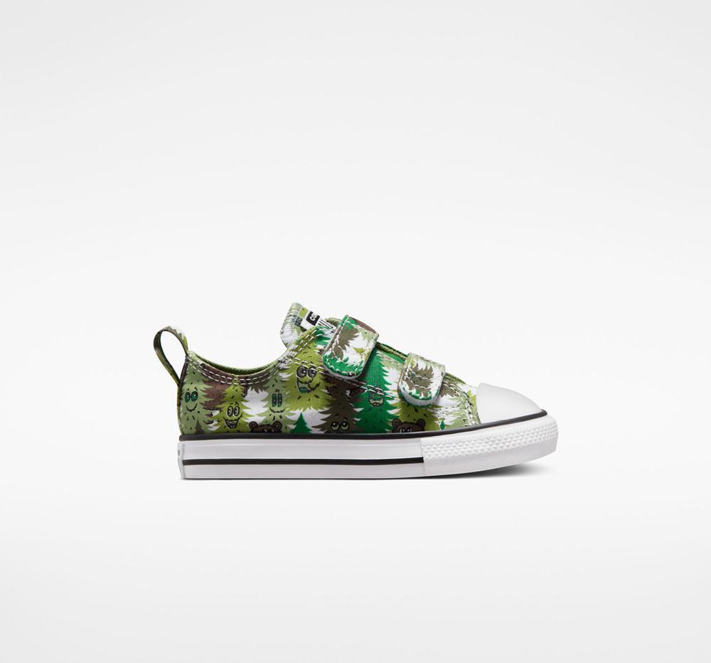 Chlapecké Nízké Converse Chuck Taylor All Star Easy On Forest Camo Toddler Bílé Zelene Zelene | 680972XIO