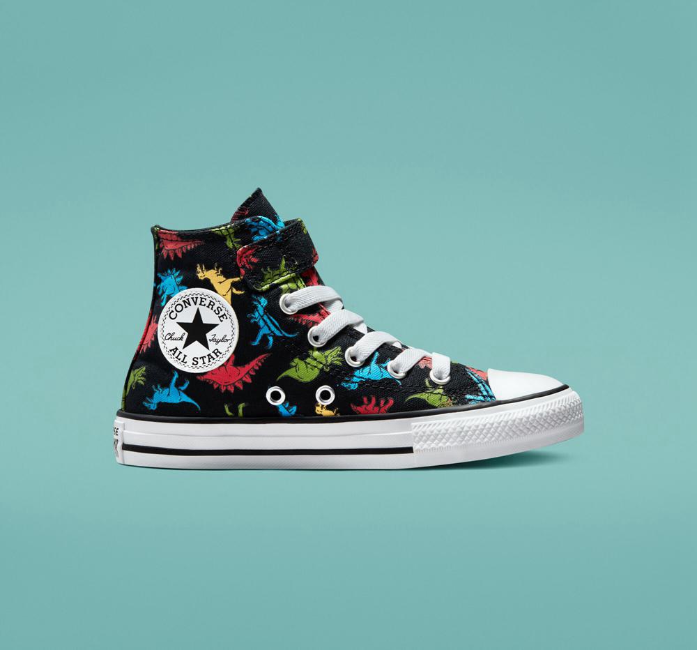 Chlapecké Vysoké Converse Chuck Taylor All Star Easy On Dinosaurs Little Kids Černé Červené Blankyt | 872064VRX