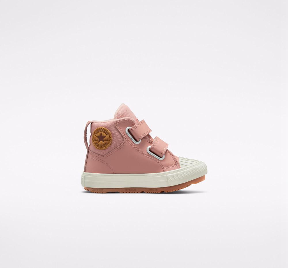 Chlapecké Vysoké Converse Chuck Taylor All Star Berkshire Boot Easy On Læder Toddler Růžové Růžové | 938174KUE