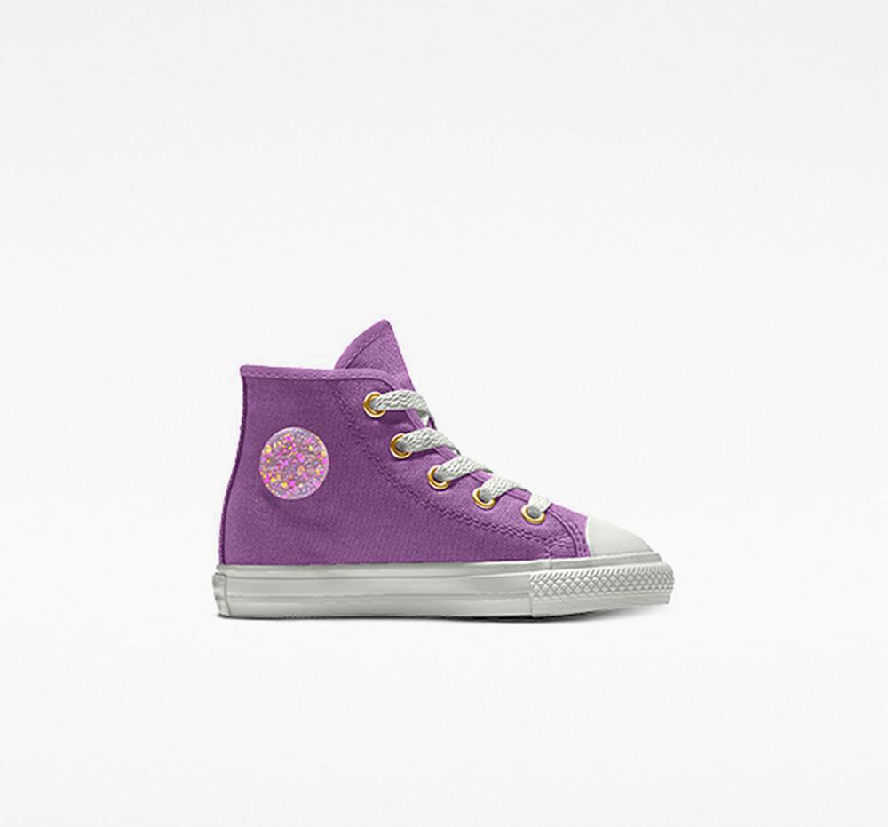 Chlapecké Vysoké Converse Custom Chuck Taylor All Star By You Toddler Fialové | 947351OLT