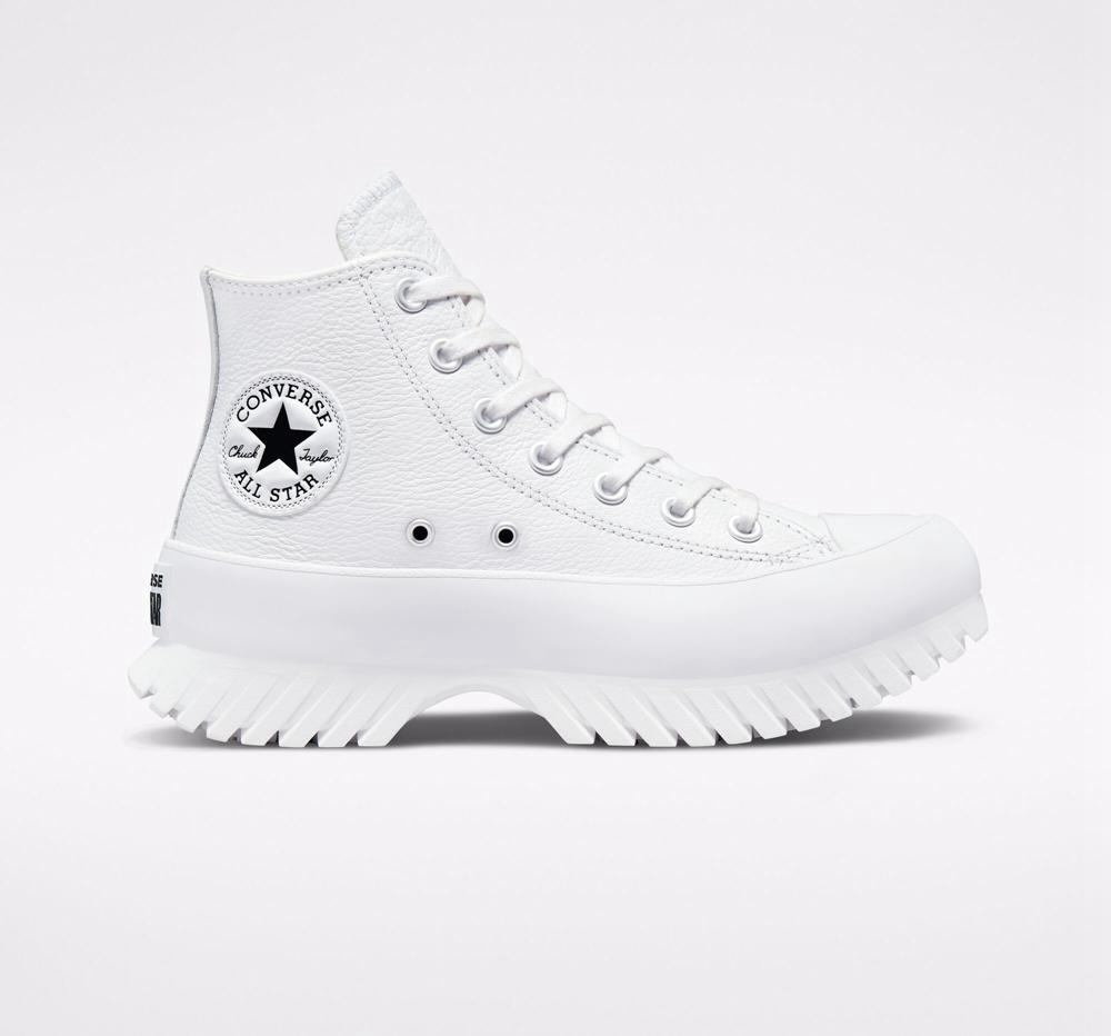 Dámské Boty Converse Chuck Taylor All Star Lugged 2.0 Læder Unisex Bílé Černé | 621954MNS