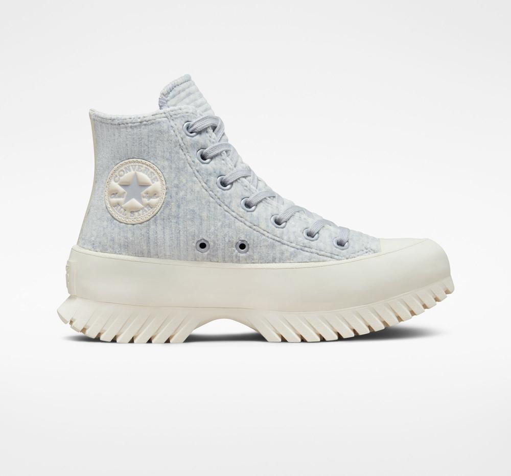 Dámské Boty Na Platformy Converse Chuck Taylor All Star Lugged 2.0 Velour Unisex High Top Blankyt | 320459ULV