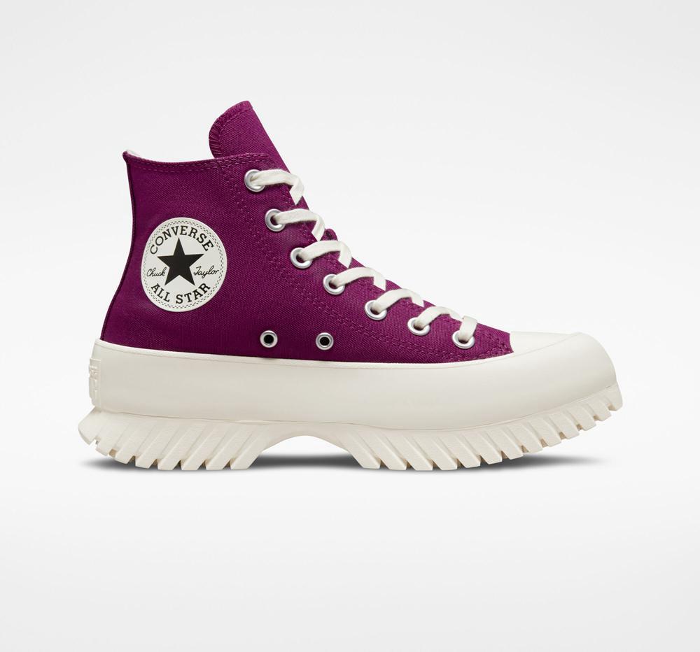 Dámské Boty Na Platformy Converse Chuck Taylor All Star Lugged 2.0 Unisex High Top Fialové Černé | 390462ZLR