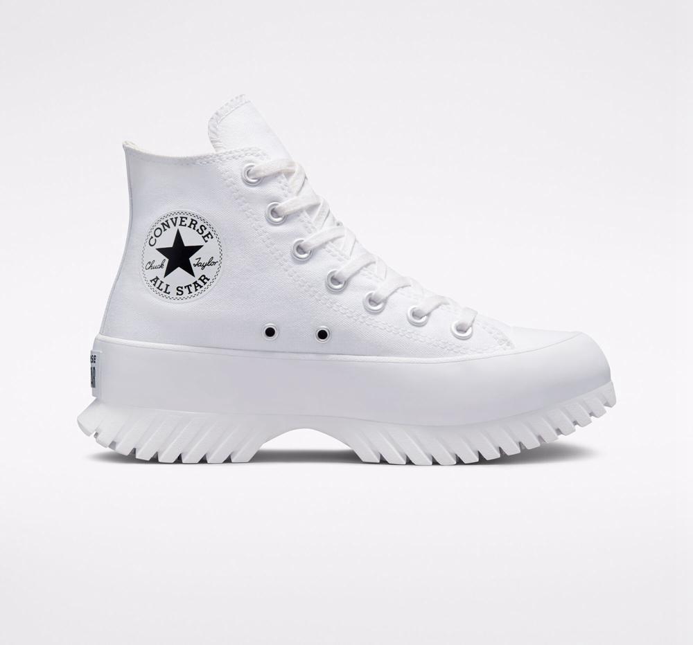 Dámské Boty Na Platformy Converse Chuck Taylor All Star Lugged 2.0 Unisex High Top Bílé Černé | 954781IWG