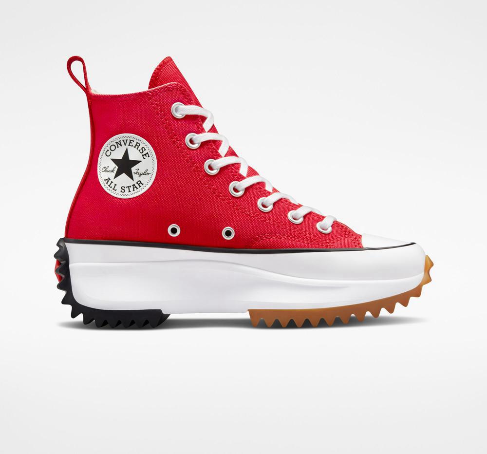 Dámské Boty Na Platformy Converse Run Star Hike Unisex High Top Červené Bílé Černé | 645971PLZ