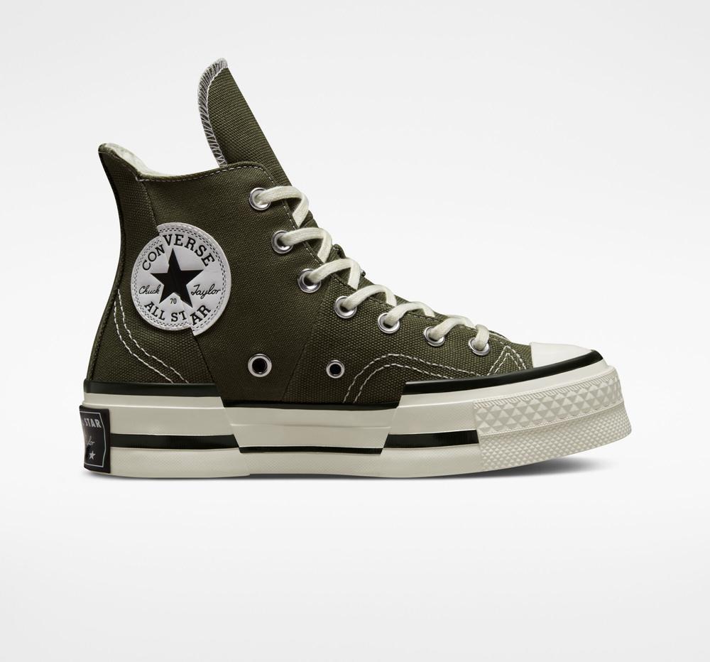 Dámské Vysoké Converse Chuck 70 Plus Unisex Zelene Černé | 283907MTG