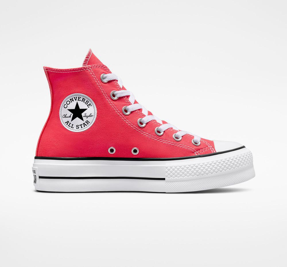 Dámské Vysoké Converse Chuck Taylor All Star Lift Platformy Surplus Platene Červené | 173240OIU