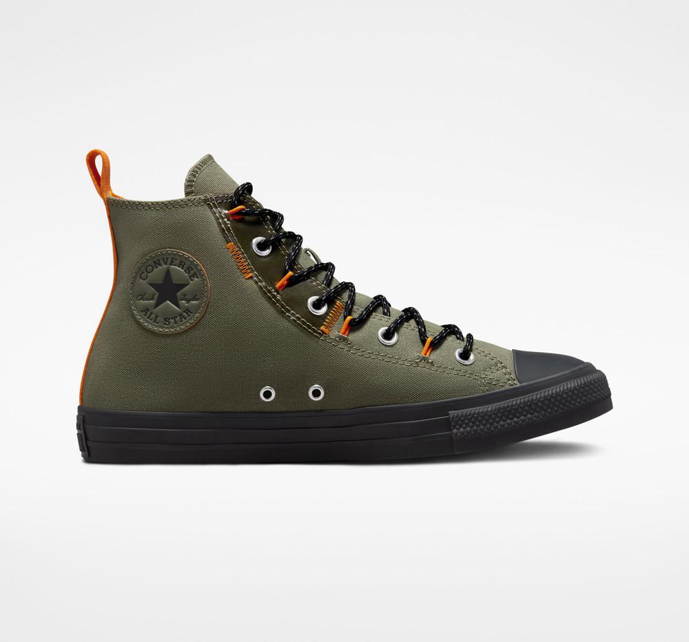 Dámské Vysoké Converse Chuck Taylor All Star Stitch Craft Unisex Zelene Černé | 203671YQN