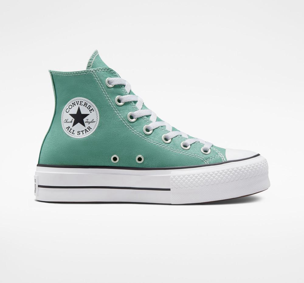 Dámské Vysoké Converse Chuck Taylor All Star Lift Platformy Surplus Platene Mátově Zelená | 207931OSB