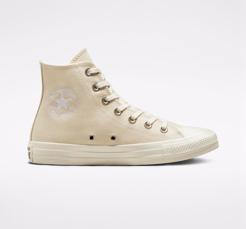 Dámské Vysoké Converse Chuck Taylor All Star Embroidered Floral Bílé | 476358FGW