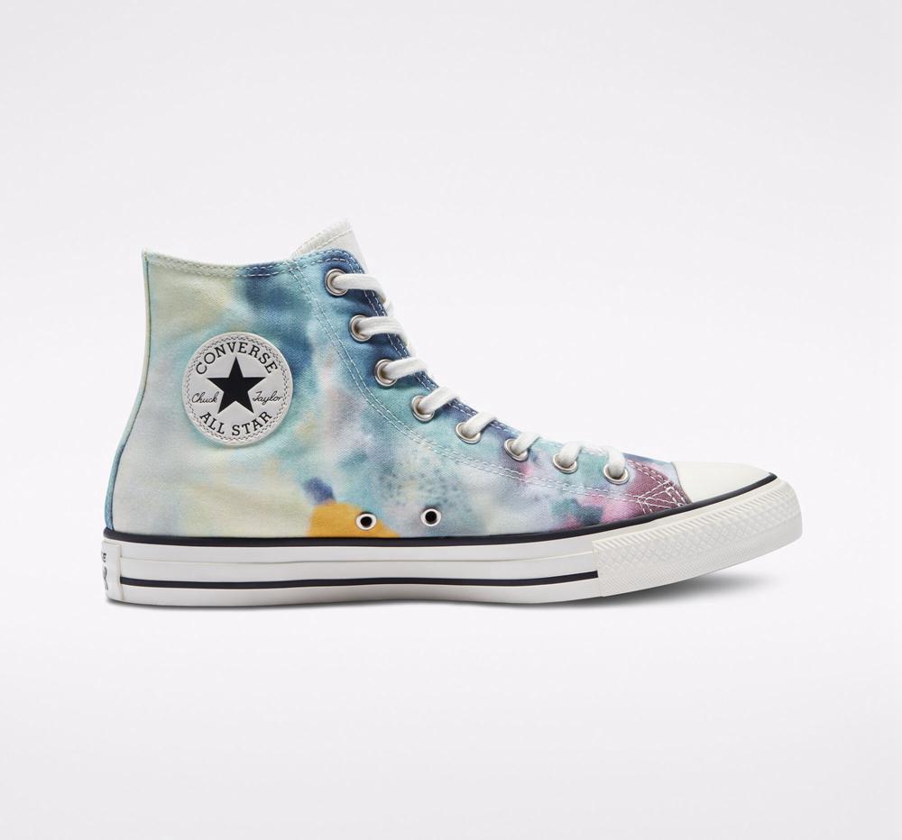 Dámské Vysoké Converse Chuck Taylor All Star Tie Dye Unisex Bílé Viacfarebný Černé | 529467WSI