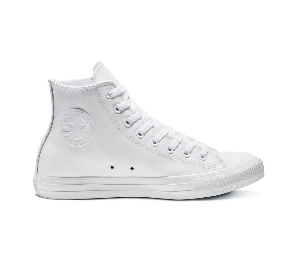 Dámské Vysoké Converse Chuck Taylor All Star Læder Unisex Bílé | 548961MUZ