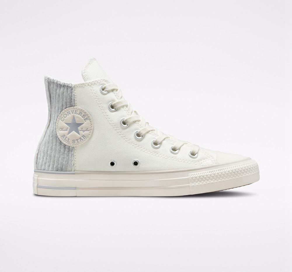 Dámské Vysoké Converse Chuck Taylor All Star Velour Unisex Bílé | 652094LIO