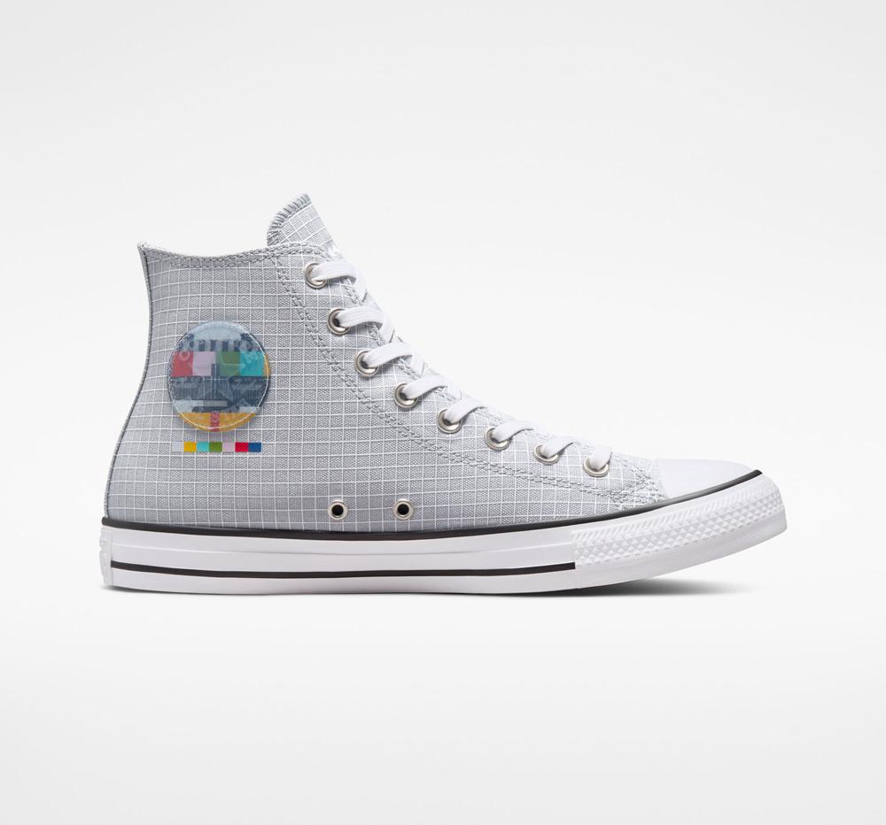 Dámské Vysoké Converse Chuck Taylor All Star Color Grid Unisex Šedé | 703298ITL