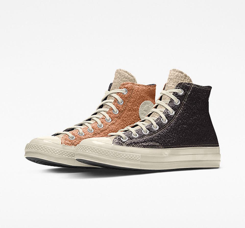 Dámské Vysoké Converse Custom Chuck 70 Sherpa By You Unisex Černé Koralove | 421635YXL