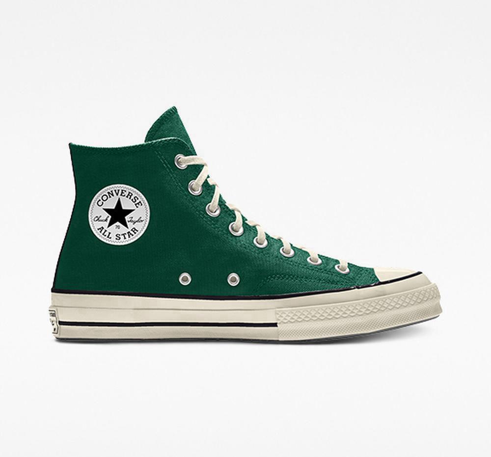 Dámské Vysoké Converse Custom Chuck 70 Vintage Platene By You Unisex Zelene | 561927BAX