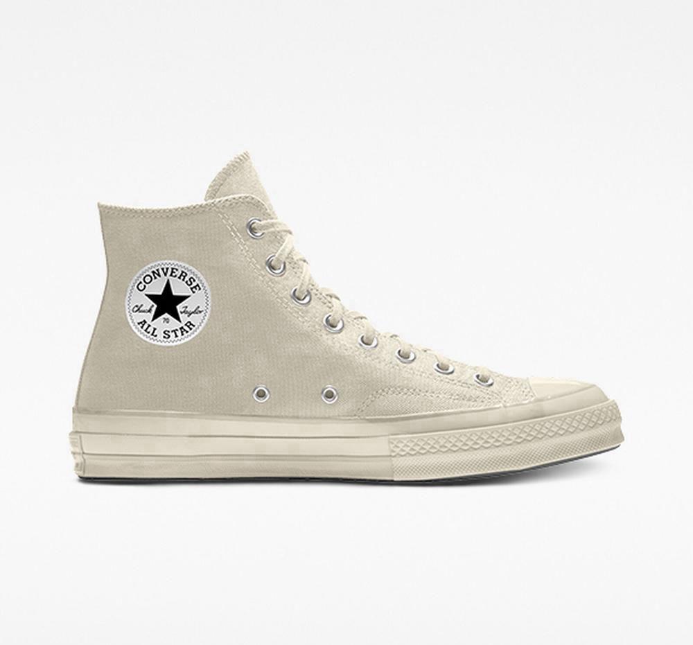 Dámské Vysoké Converse Custom Chuck 70 Vintage Platene By You Unisex Šedé | 674230ATE