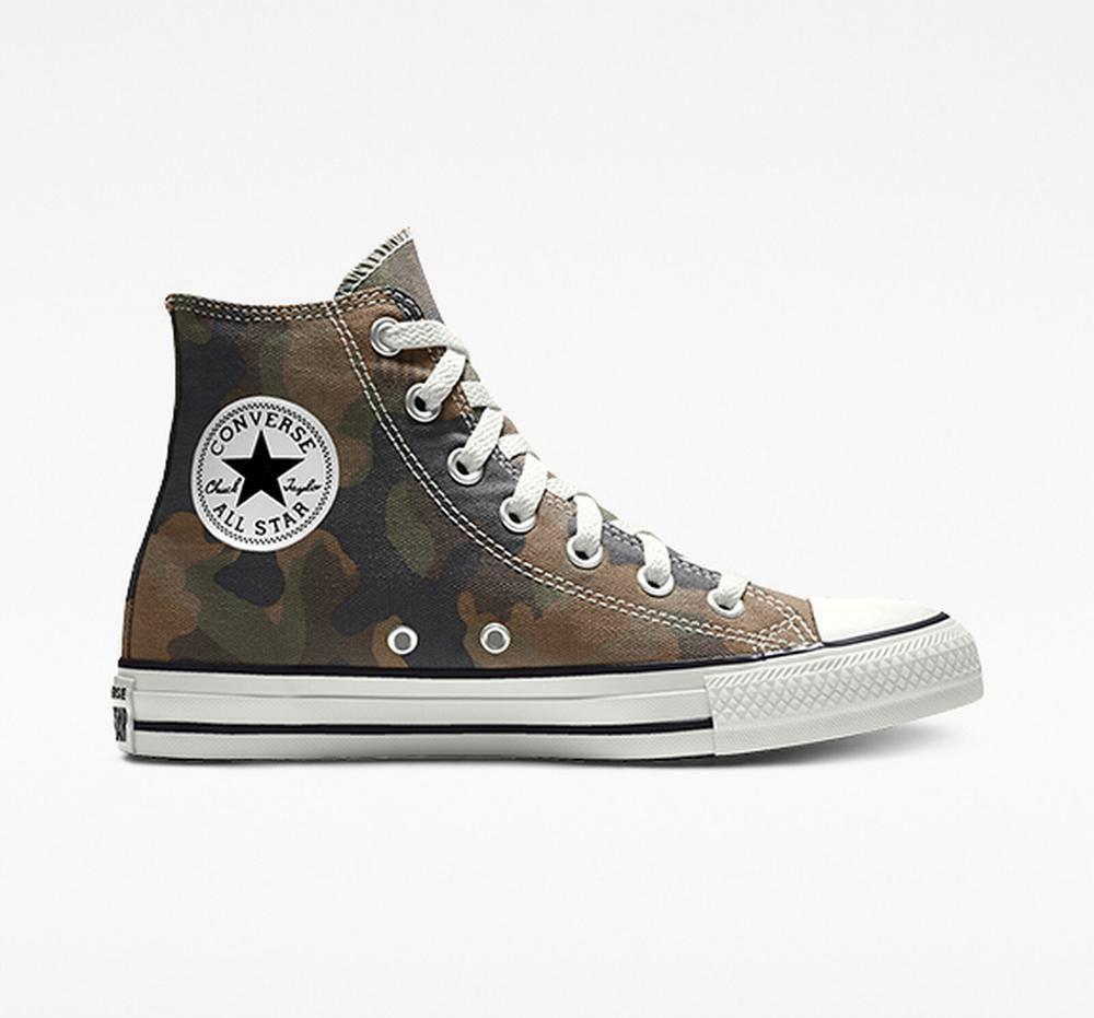 Dámské Vysoké Converse Custom Chuck Taylor All Star By You Unisex Maskáčové | 150346ZMW