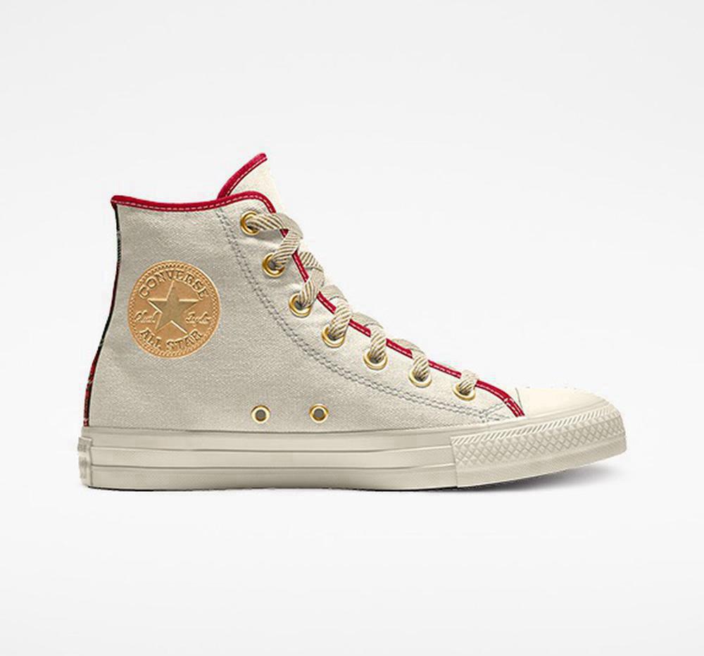 Dámské Vysoké Converse Custom Chuck Taylor All Star By You Unisex Offwhiteholidaylace | 580426ANP