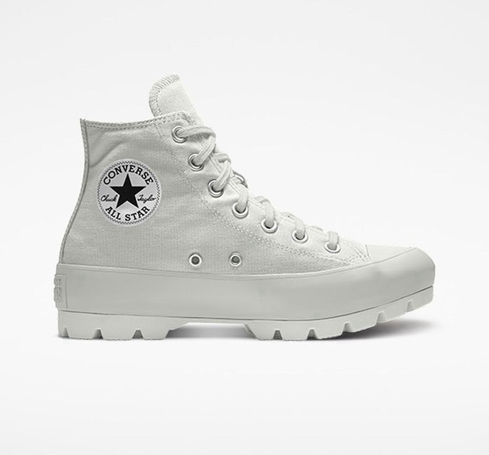 Dámské Vysoké Converse Custom Chuck Taylor All Star Lugged Platformy By You Unisex Šedé | 708514AUO