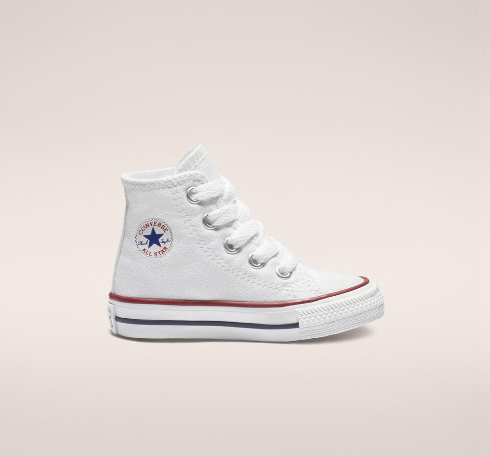 Dívčí Vysoké Converse Chuck Taylor All Star Classic Toddler Bílé | 134096EAF