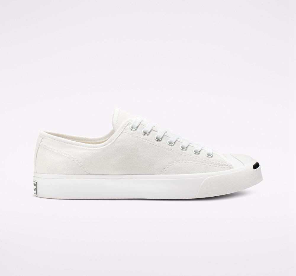 Pánské Nízké Converse Jack Purcell Platene Unisex Bílé Bílé Černé | 470365HSU