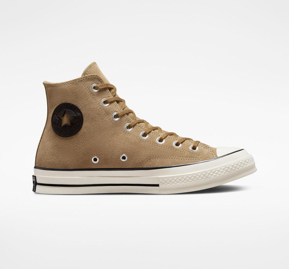 Pánské Vysoké Converse Chuck 70 Semišové Unisex Hnědé Černé | 619043CZE