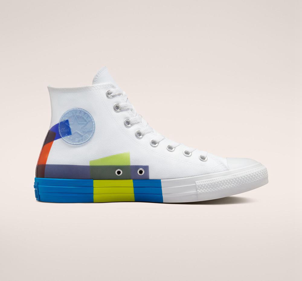 Pánské Vysoké Converse Chuck Taylor All Star Space Racer Unisex Bílé Blankyt Bílé | 321486QOF