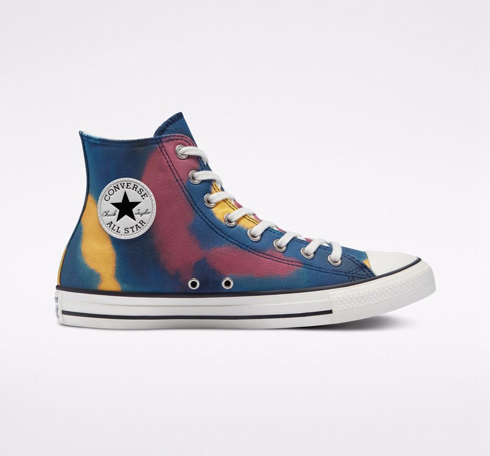 Pánské Vysoké Converse Chuck Taylor All Star Tie Dye Unisex Blankyt | 593027JZK