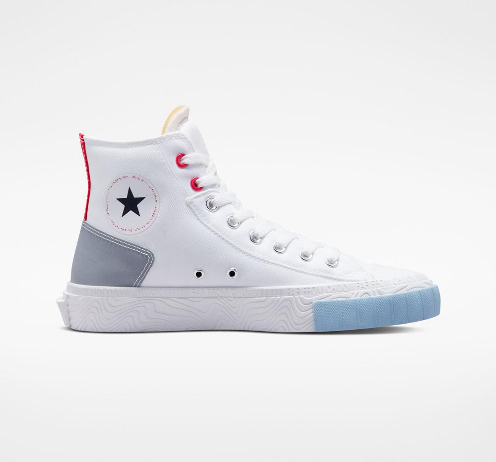 Pánské Vysoké Converse Chuck Taylor Alt Star Reflective Shine Unisex Bílé Červené Blankyt | 178036KNY