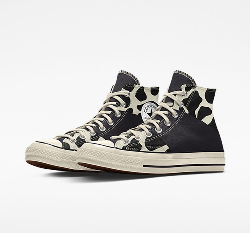 Pánské Vysoké Converse Custom Chuck 70 Patchwork By You Unisex Blackcow | 278034TKV