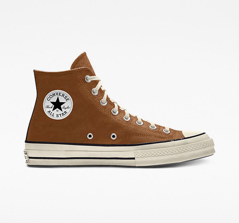 Pánské Vysoké Converse Custom Chuck 70 Vintage Platene By You Unisex Brindlebrown | 128746BVG