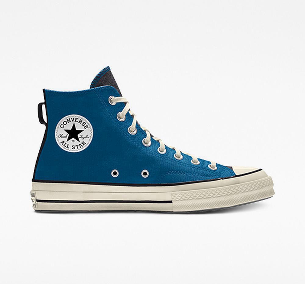 Pánské Vysoké Converse Custom Chuck 70 Vintage Platene By You Unisex Marinablue | 348760VNU