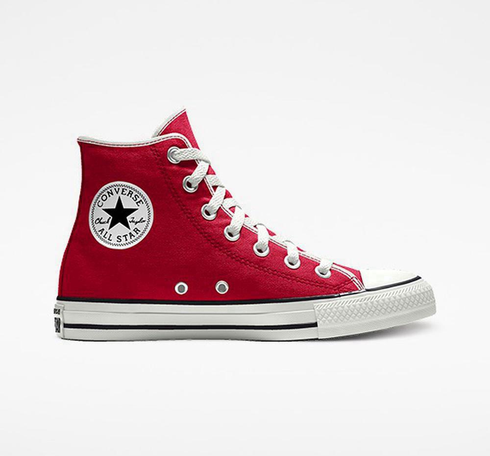 Pánské Vysoké Converse Custom Chuck Taylor All Star By You Unisex Červené | 931287YBT