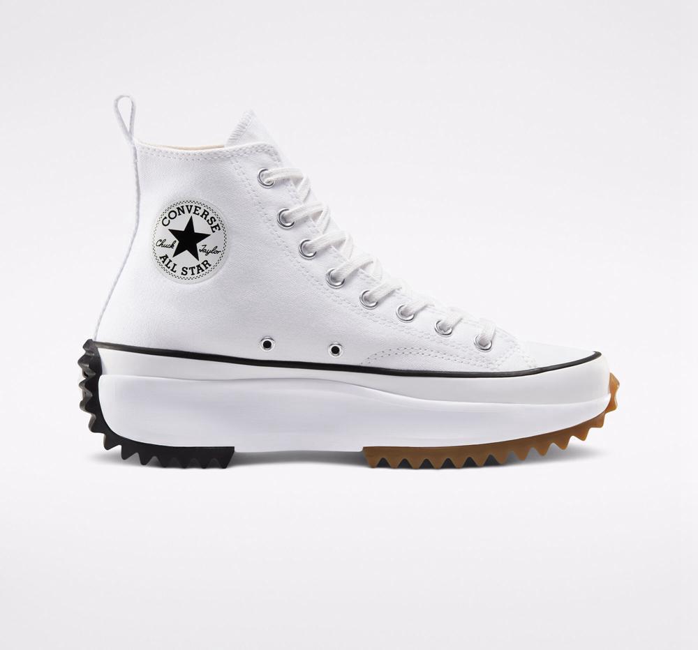 Pánské Vysoké Converse Run Star Hike Platformy Unisex Bílé Černé | 182650QKR