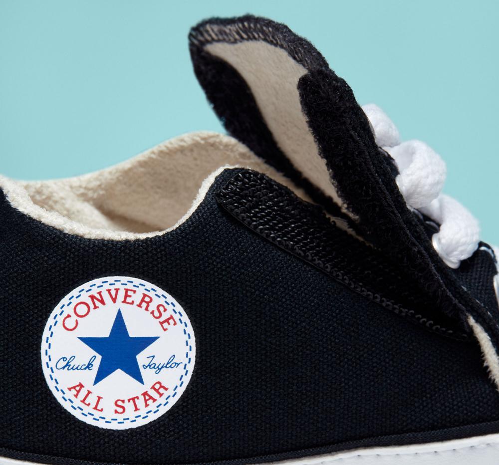 Chlapecké Kotníkové Boty Converse Chuck Taylor All Star Cribster Easy On Baby Černé Bílé | 325748TID