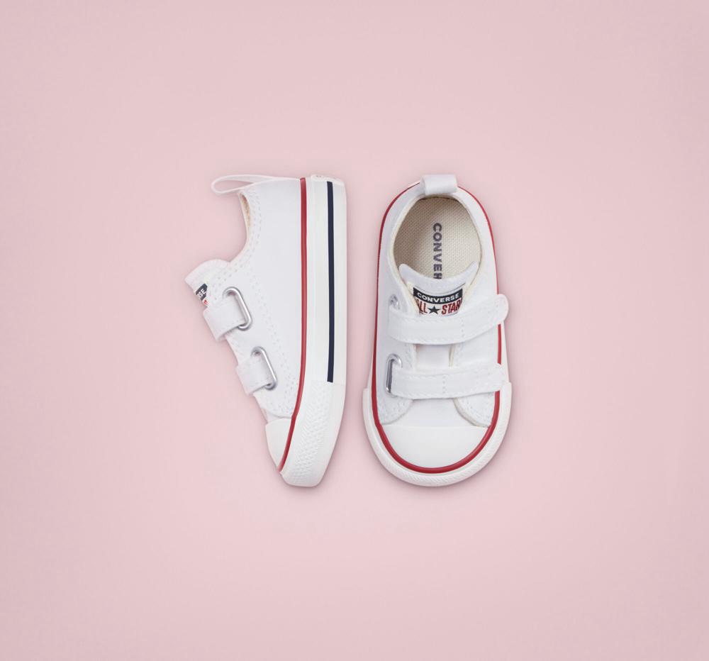 Chlapecké Nízké Converse Chuck Taylor All Star Easy On Toddler Bílé Tmavě Blankyt | 015867DIN