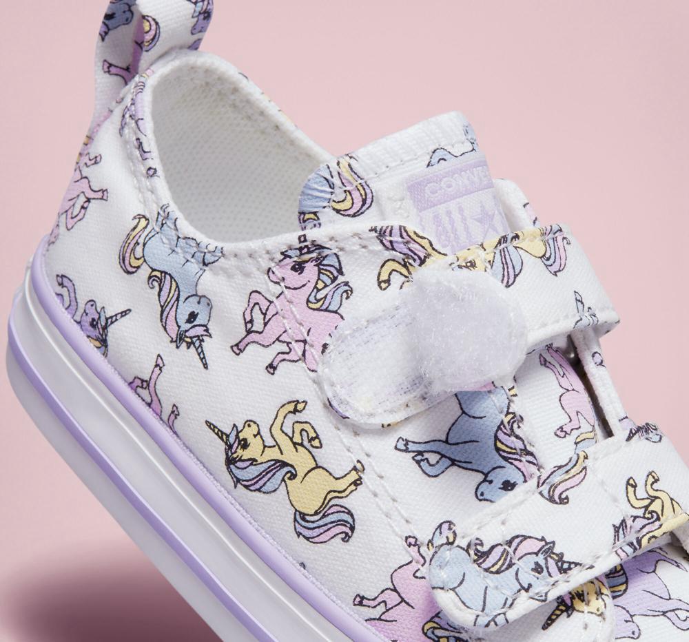 Chlapecké Nízké Converse Chuck Taylor All Star Easy On Unicorns Toddler Bílé | 107893RFG