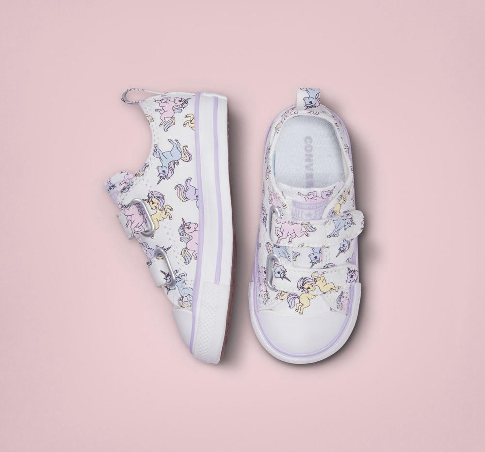 Chlapecké Nízké Converse Chuck Taylor All Star Easy On Unicorns Toddler Bílé | 107893RFG