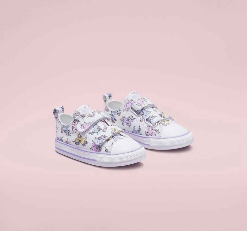 Chlapecké Nízké Converse Chuck Taylor All Star Easy On Unicorns Toddler Bílé | 107893RFG