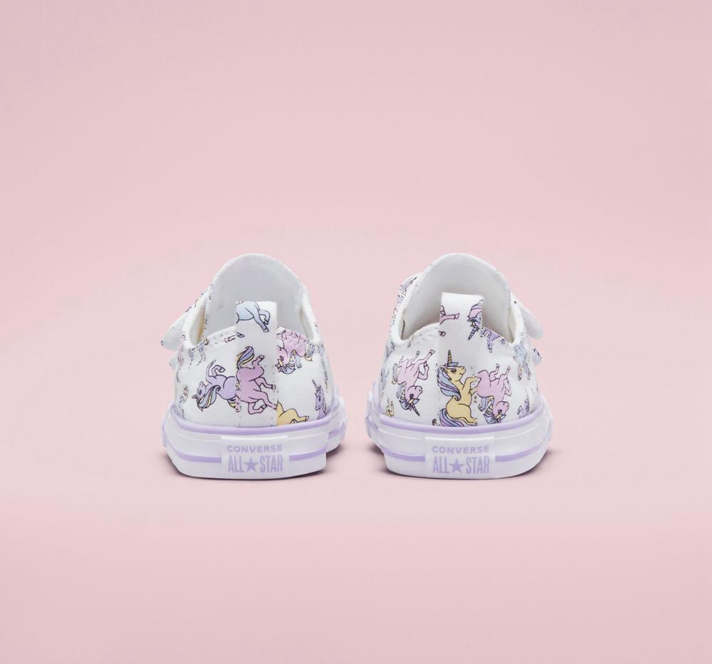 Chlapecké Nízké Converse Chuck Taylor All Star Easy On Unicorns Toddler Bílé | 107893RFG