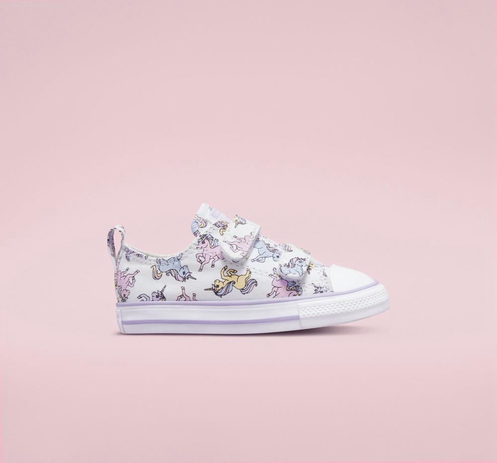 Chlapecké Nízké Converse Chuck Taylor All Star Easy On Unicorns Toddler Bílé | 107893RFG