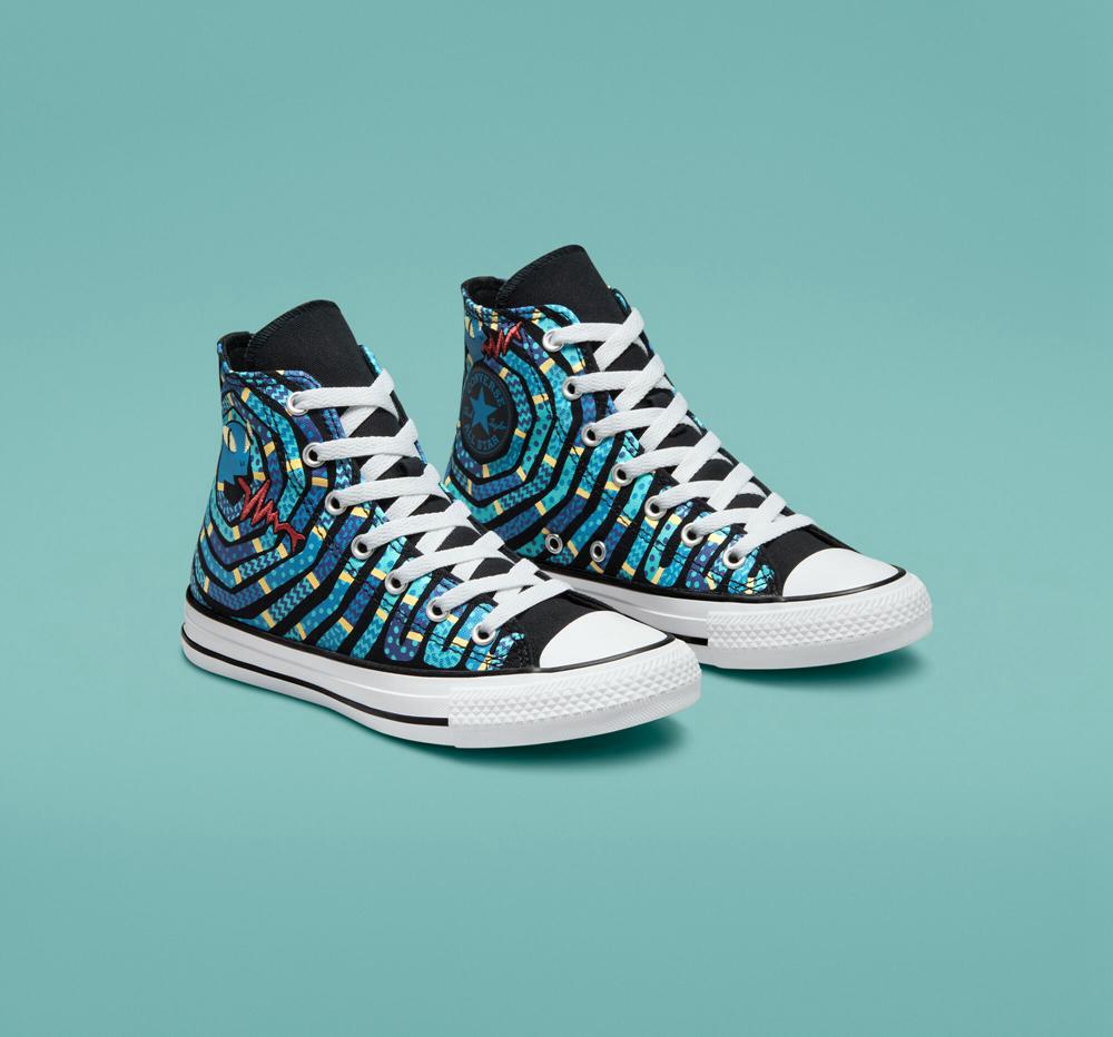 Chlapecké Vysoké Converse Chuck Taylor All Star Snake Big Kids Černé Fialové | 206589DBM