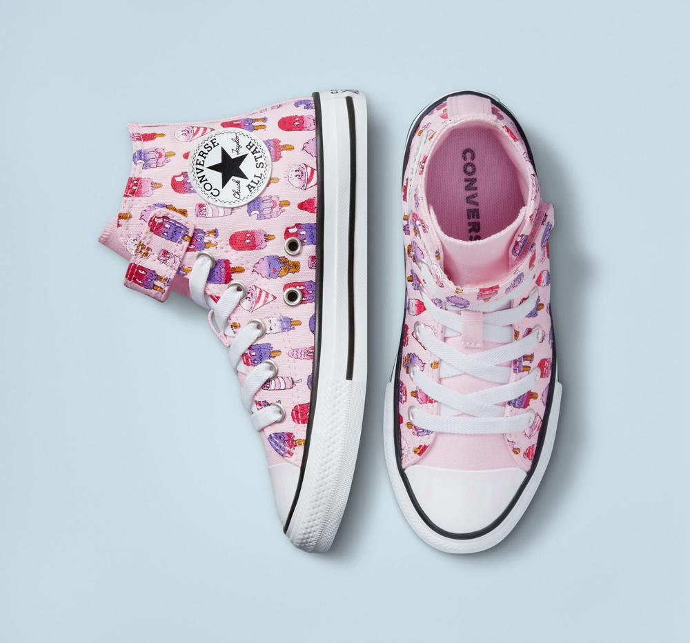 Chlapecké Vysoké Converse Chuck Taylor All Star Easy On Frozen Treats Little Kids Růžové Růžové | 407183BET