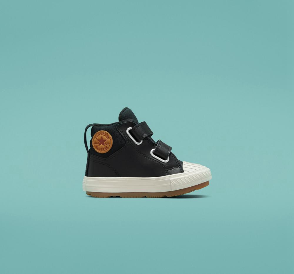 Chlapecké Vysoké Converse Chuck Taylor All Star Berkshire Boot Easy On Læder Toddler Černé Černé | 581674DKN