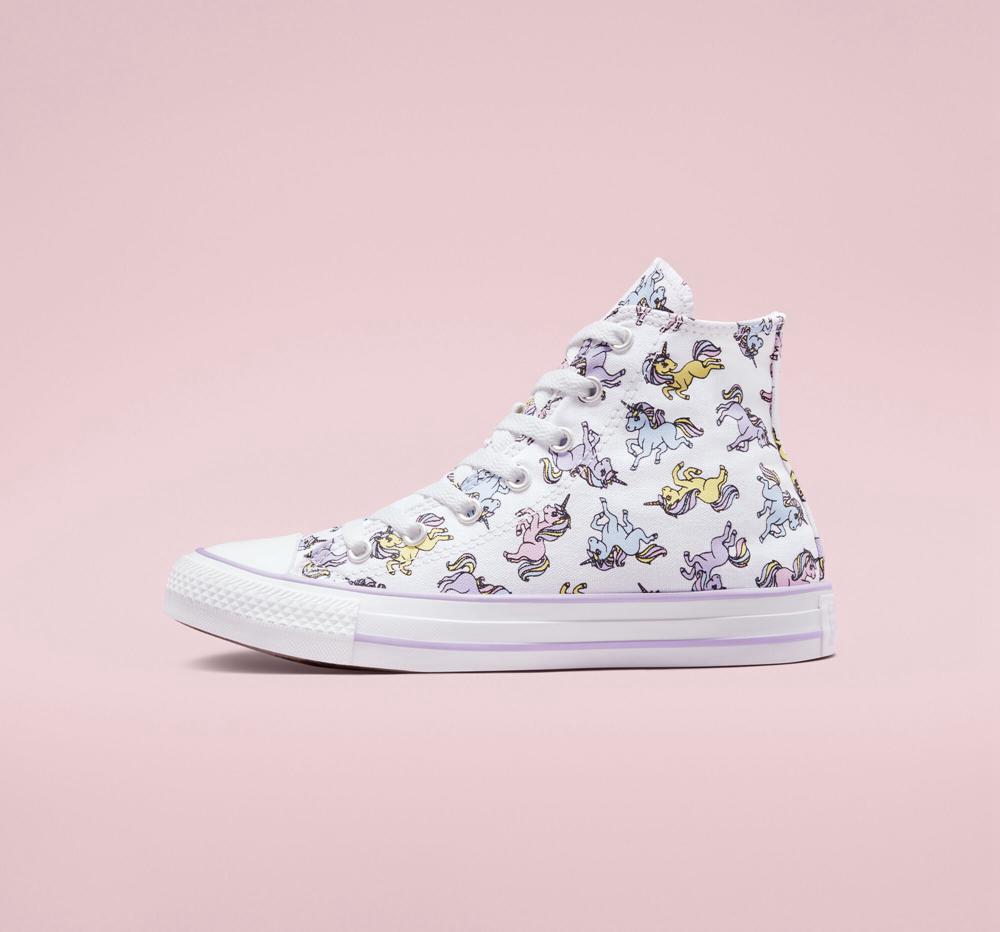 Chlapecké Vysoké Converse Chuck Taylor All Star Unicorns Big Kids Bílé | 590247HUY