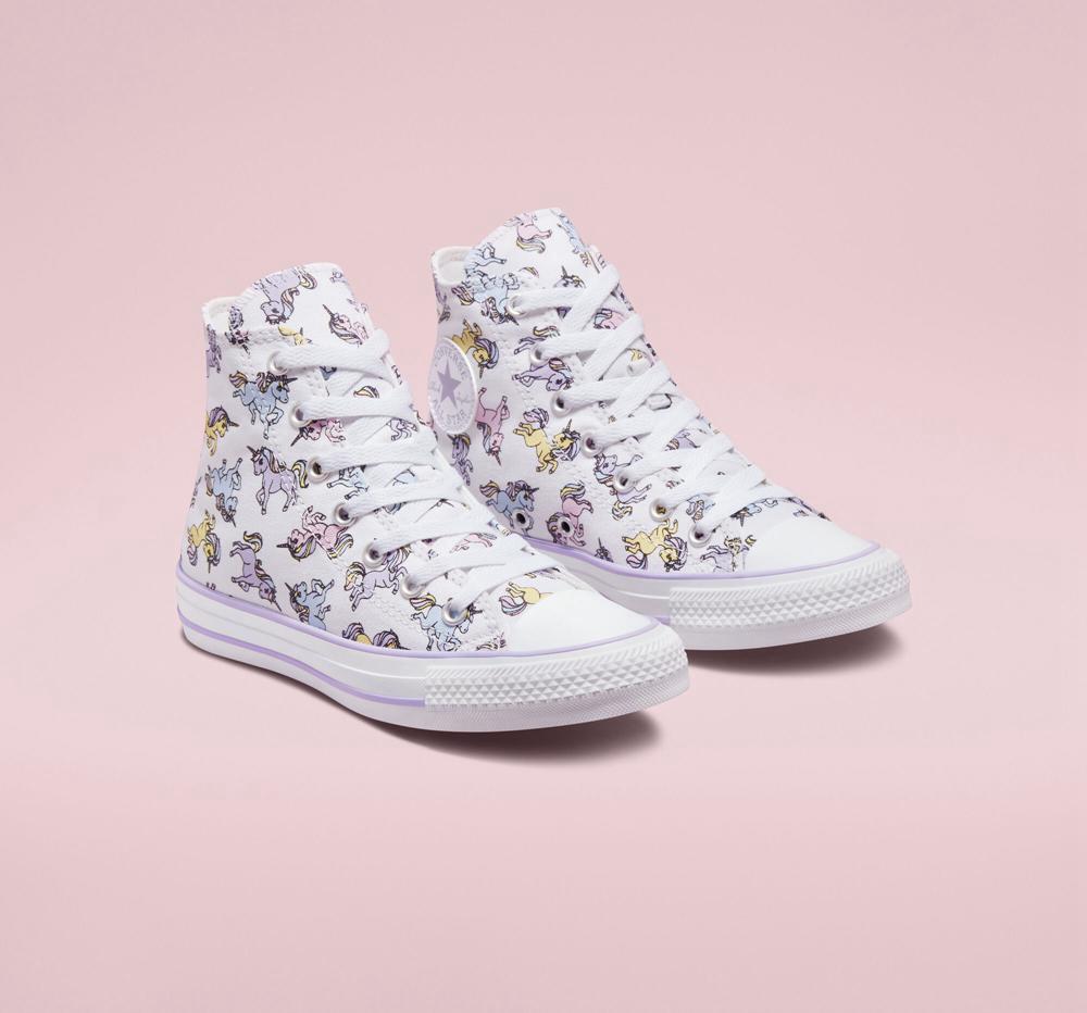 Chlapecké Vysoké Converse Chuck Taylor All Star Unicorns Big Kids Bílé | 590247HUY