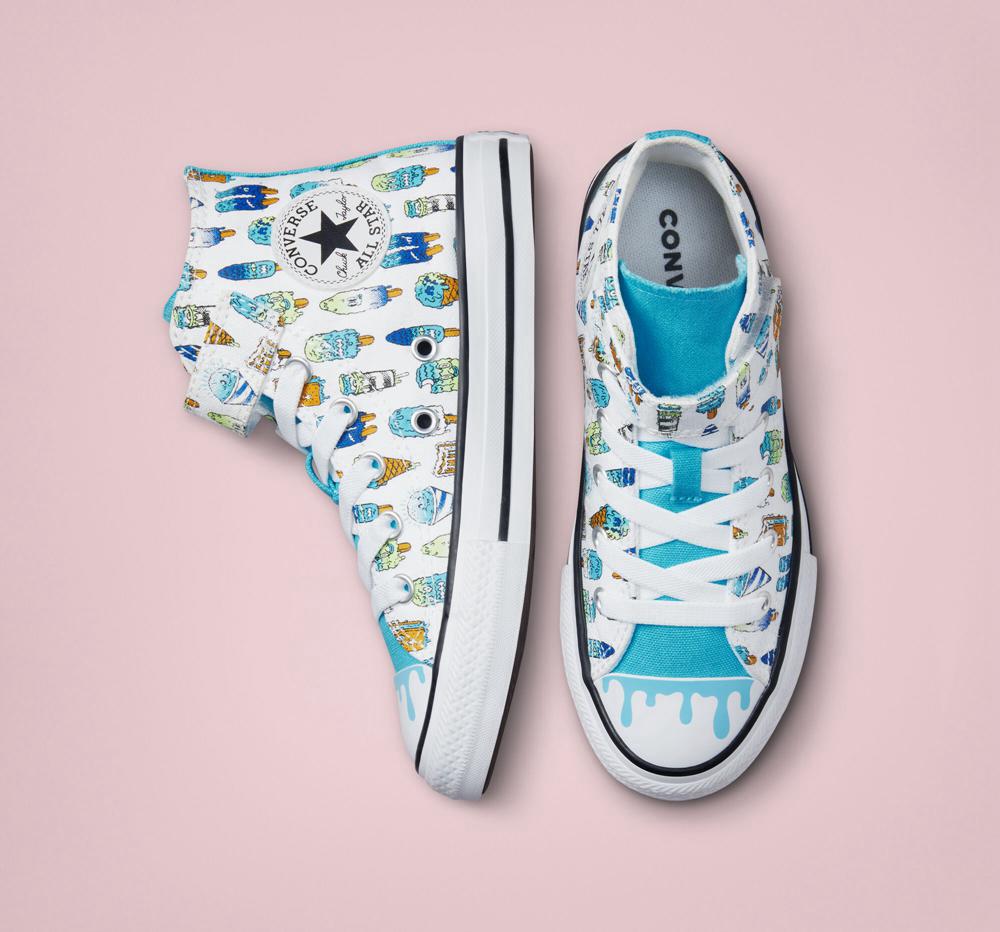 Chlapecké Vysoké Converse Chuck Taylor All Star Easy On Frozen Treats Little Kids Bílé Blankyt | 624915LRQ