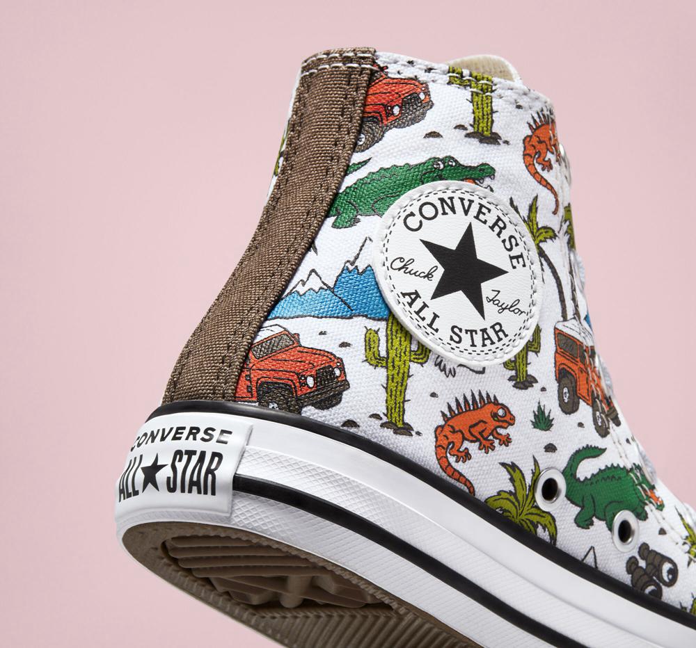 Chlapecké Vysoké Converse Chuck Taylor All Star Desert Explorer Little Kids Bílé Zelene | 638497VEF