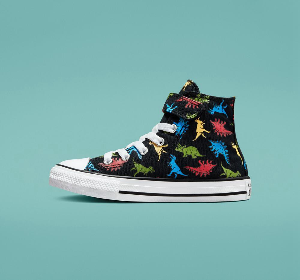 Chlapecké Vysoké Converse Chuck Taylor All Star Easy On Dinosaurs Little Kids Černé Červené Blankyt | 872064VRX